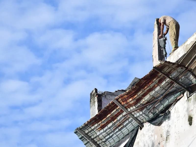 Roof work in Boulder City